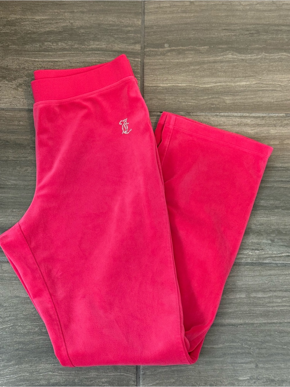Juicy Couture Velour Pants Hot Pink Y2K Style Relaxed Lounge